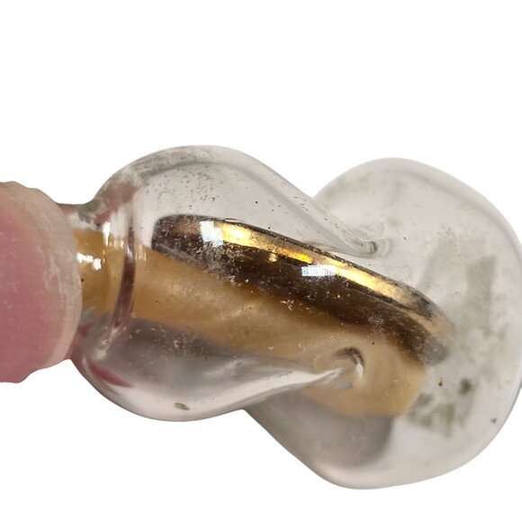 1942 Wheat Penny in Old American Pinch Bottle Glass WWII Good Luck Miniature WW2 - Picture 5 of 13